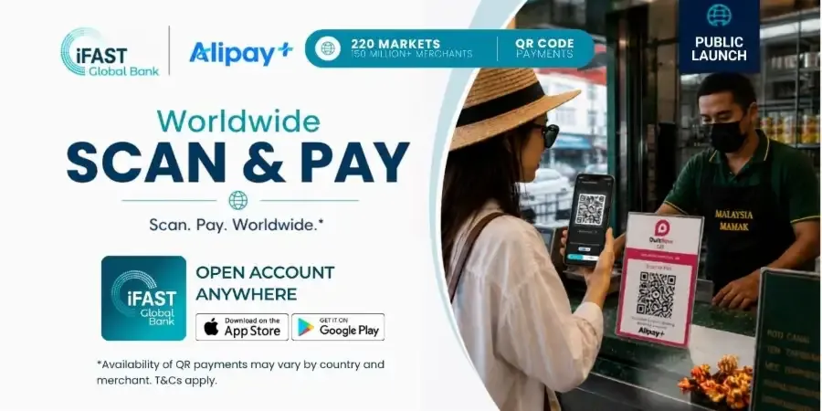 iFAST 官网 Worldwide Scan &amp; Pay 宣传图