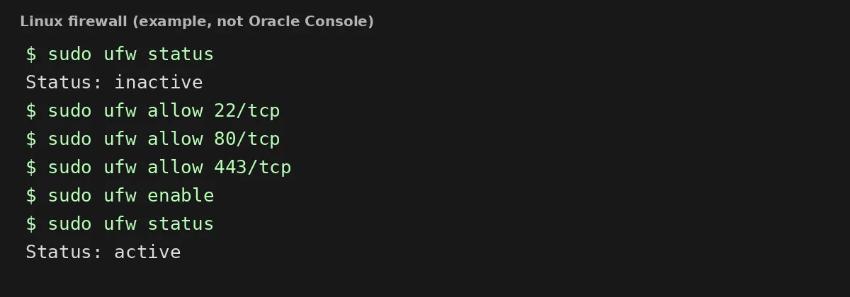 Linux UFW 放行端口示例
