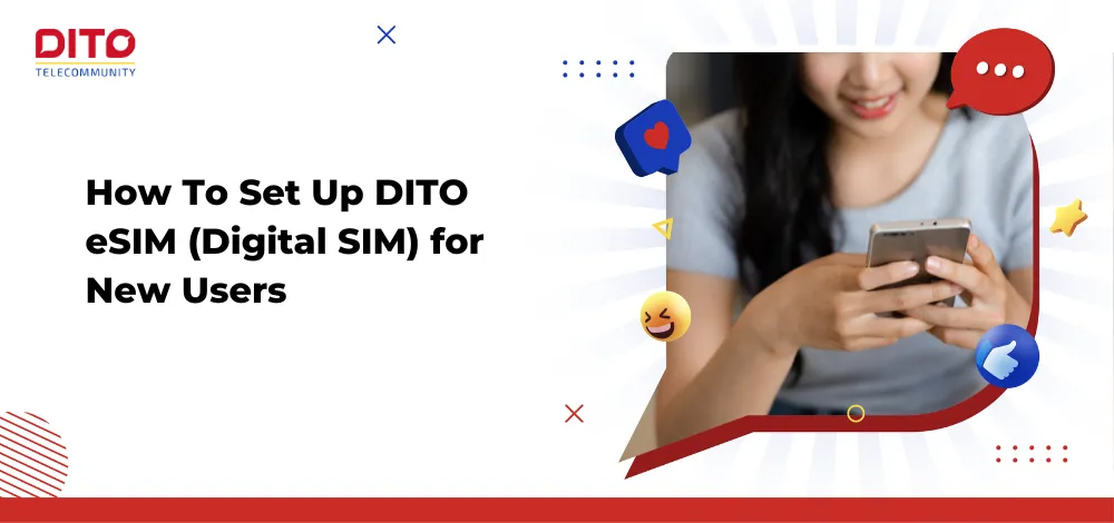 Official DITO eSIM setup tutorial header